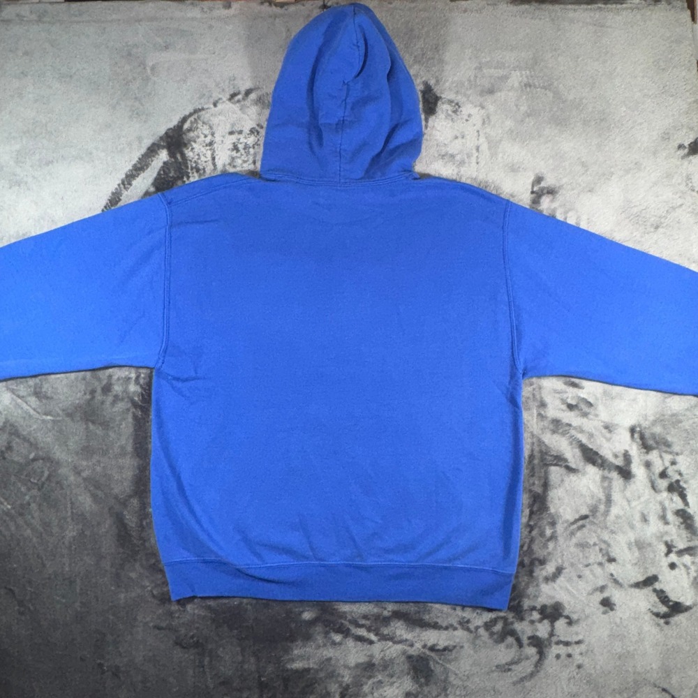 Vintage Jerzees NuBlend Blue P Bulldogs Applique Hoodie Sweatshirt Large - Picture 4 of 13